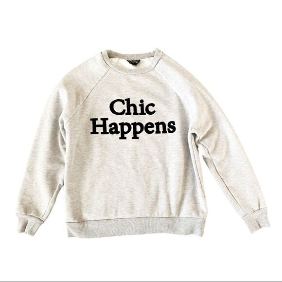 Topshop Chic Happens Raglan Sleeve Sweatshirt - Picture 4 of 6